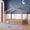 Natural, variant on Twin Size House Bed, Wood Floor Bed with Fence and Roof, Montessori Bed Playhouse Bed Toddler Bed Frame for Kids Girls and Boys, Natural