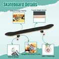thumbnail image 4 of 31'' Complete Skateboard 7 Layer Canadian Maple Double Kick Deck Skateboards skate board skull skeletion street style for Skate Board for Beginner Adult Gifts, 4 of 5