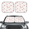 thumbnail image 2 of Gukieu Red coral and scallop seashell Print Car Windshield Sun Visor, Foldable Anti-UV Car Sun Visor Suitable for Vans, Trucks Car Accessories-Medium, 2 of 6