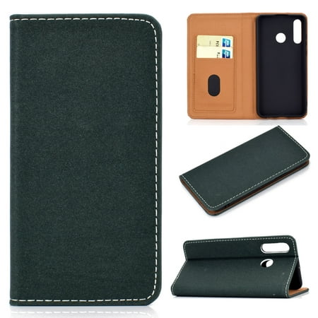 For Huawei P30 Lite Solid Color Magnetic Horizontal Flip Leather Case with Card Slot & Holder