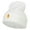 White, variant on Gingerbread Man Embroidered Long Knitted Beanie - White OSFM
