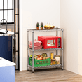 thumbnail image 4 of IZEUK 3-Tier Storage Shelf, Metal Wire Shelving Rack for Home Office Organization, 29.5" W x 13.8" D x 35.5" H, 750LBS, Chrome, 4 of 9