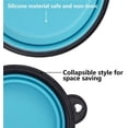 thumbnail image 4 of Collapsible Pet Bowl Dog Bowls 2 Pack, Portable Silicone Pet Feeder, Foldable Expandable for Dog/Cat Food Water Feeding, Travel Bowl for Camping (Light Blue+Light Green), 4 of 5