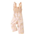 thumbnail image 1 of Odeerbi 6M-4Y Niñas Verano Pascua Rompers Ruffle Satén Traje de Pierna Ancha Casual Cómodo Sin Mangas Pantalones Generales Con Banda de Cabeza, 1 of 8
