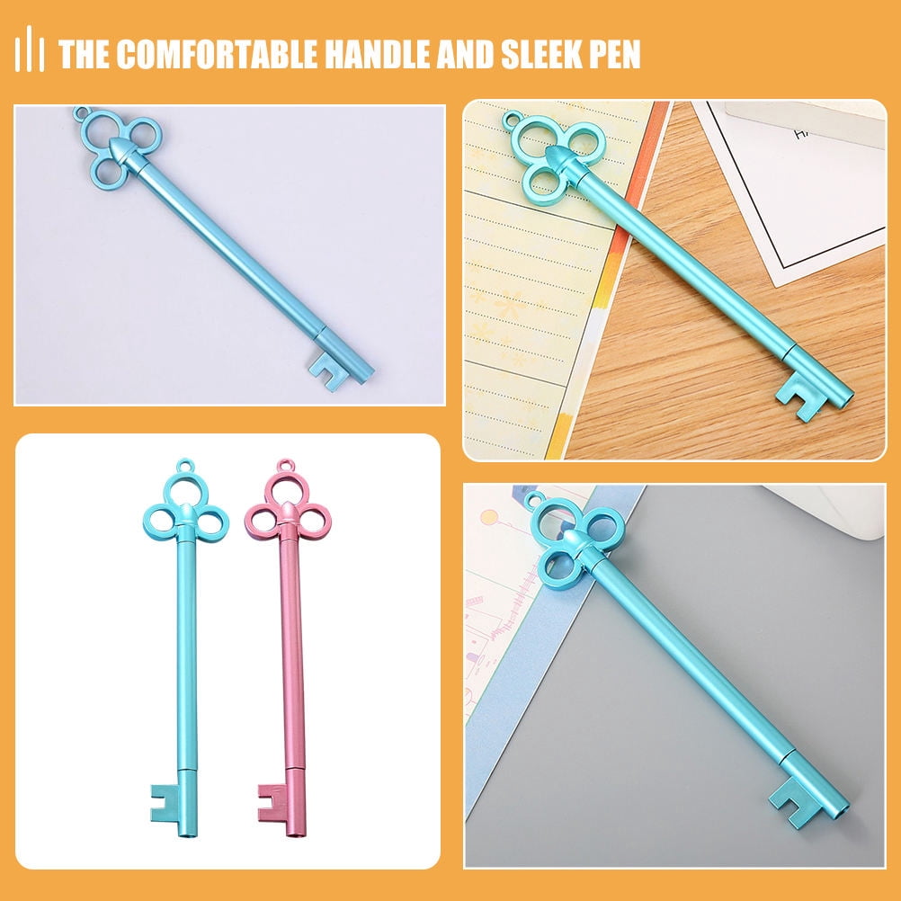 HOMEMAXS 48 Pcs  Portable Writing Pens Signature Pens for Office Creative Key Shaped Plastic Pens Home Office Pens