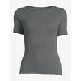 thumbnail image 3 of Free Assembly Women's Ribbed Crewneck Tee with Short Sleeves, Sizes XS-XXXL, 3 of 6