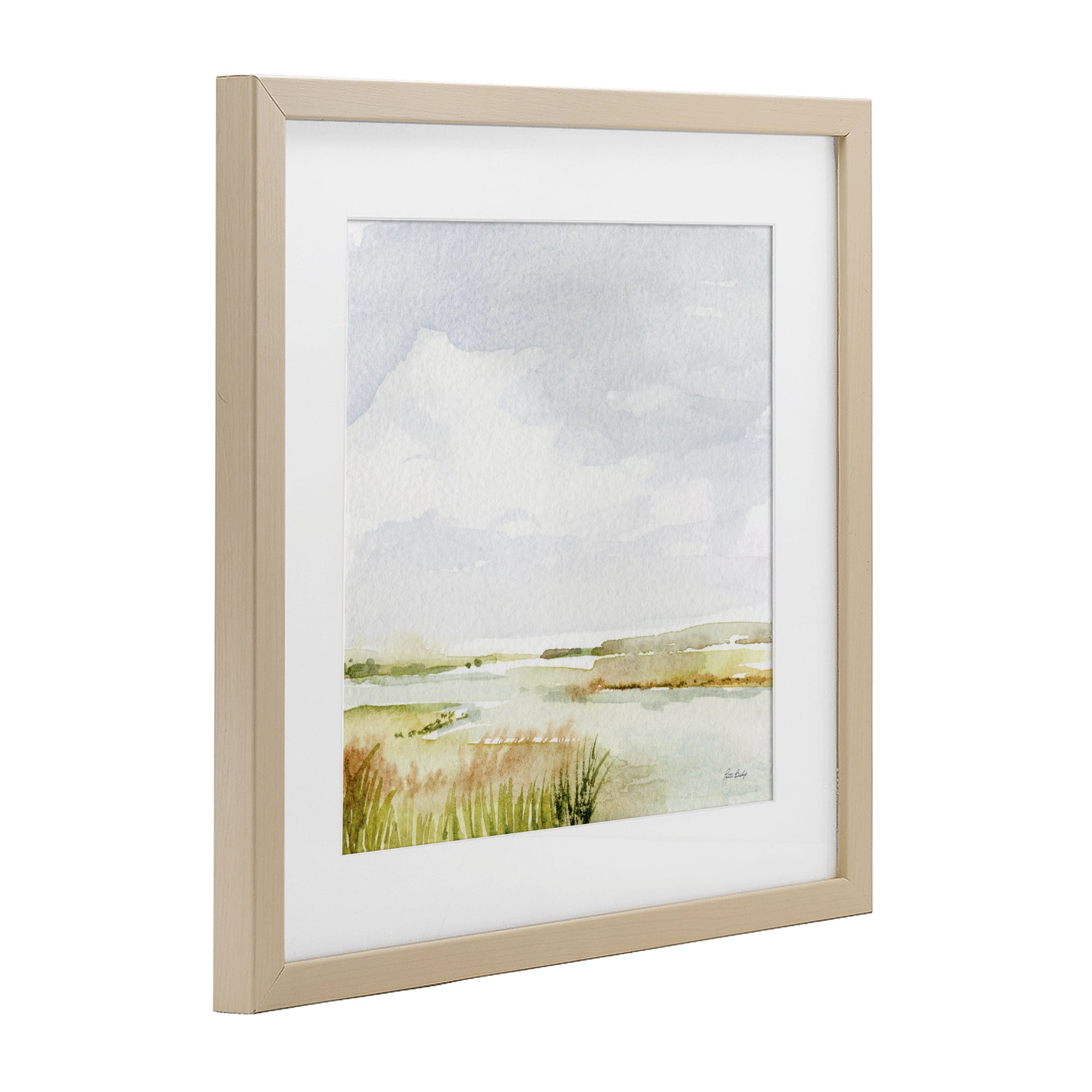Stupell Industries Delicate Marsh Painting Birch Framed Print Under Glass, design by Patti Bishop