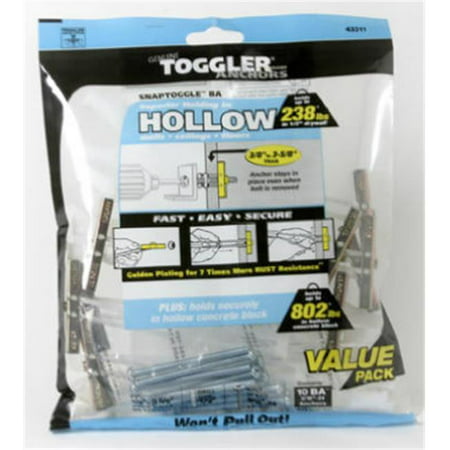 Mechanical Plastics 50375 0. 19-24 inch Toggler Snaptoggle BA Hollow Wall (Best Hollow Wall Anchors)