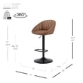 thumbnail image 3 of Watson PU Gaslift Swivel Bar Stool, 3 of 12
