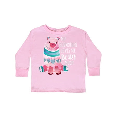 

Inktastic My Godmother Loves Me Beary Much with Cute Bear Gift Toddler Boy or Toddler Girl Long Sleeve T-Shirt