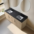 thumbnail image 2 of Vanity Art 72" Double Bathroom Vanity with Sink, Freestanding Bath Storage Cabinet with Black Limestone Top, 2 of 5