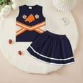 thumbnail image 2 of HCNTES Toddler Summer Outfits Girls Cheerleading Tank Top and Skirt Set for Sports Performance, 2 of 7