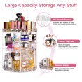 thumbnail image 3 of Babezdog Makeup Organizer 360 Degree Rotating Durable Perfume Organizer with 4 Holder Storage Rack Adjustable Spinning Cosmetic Storage Case Large Capacity, Fits Jewelry, Brushes, Lipsticks,Clear, 3 of 9