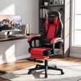 thumbnail image 2 of Gymax Gaming Chair w/ Headrest Reclining Backrest Lumber Support Linkage Armrests Red & Black, 2 of 10