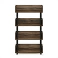 thumbnail image 2 of Furinno Turn-N-Tube 4-Tier Toolless Freestanding Multipurposes Display Rack, Walnut, 2 of 5