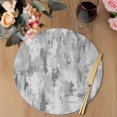 thumbnail image 3 of Grey Abstract Round 15 Inch Placemats Set of 2, Modern Oil Painted Art Contemporary HeatResistant Non Slip Place Mats for Dining Table, Wipeable Braided Kitchen Table Mats for Housewarming, 3 of 9