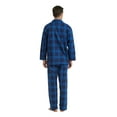 thumbnail image 3 of Apparonia Mens Pajamas Set Cotton Notched Collar Pajamas for Men Long Sleeve Mens Sleepwear with Pockets & Front Fly Fresh Teal L, 3 of 6