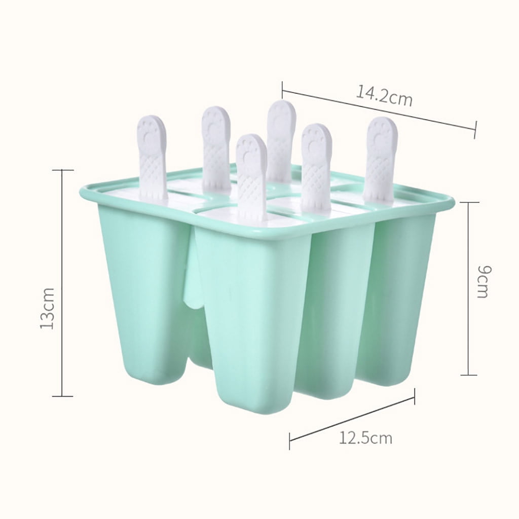 JilgTeok 3 Packs 6 Hole Popsicle Ice Molds Reusable Molds Trays Popsicle Maker Homemade Ice Cream Molds Summer Kitchen Supplies