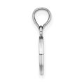 thumbnail image 2 of Diamond2Deal 14K White Gold Block Letter O Initial Pendant for Women, 2 of 6