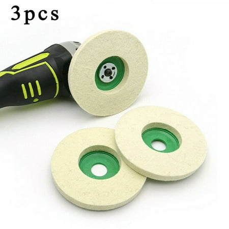 

GLFILL 3Pcs 5In Wool Felt Disc Polishing Pad Buffing Grinding Wheels for Abrasive Tools