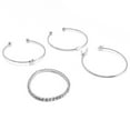 thumbnail image 3 of Bracelet, Heart Star Bracelet Clothes Accessory Alloy Exquisite 4pcs Durable  for Daily Life Silver, 3 of 8