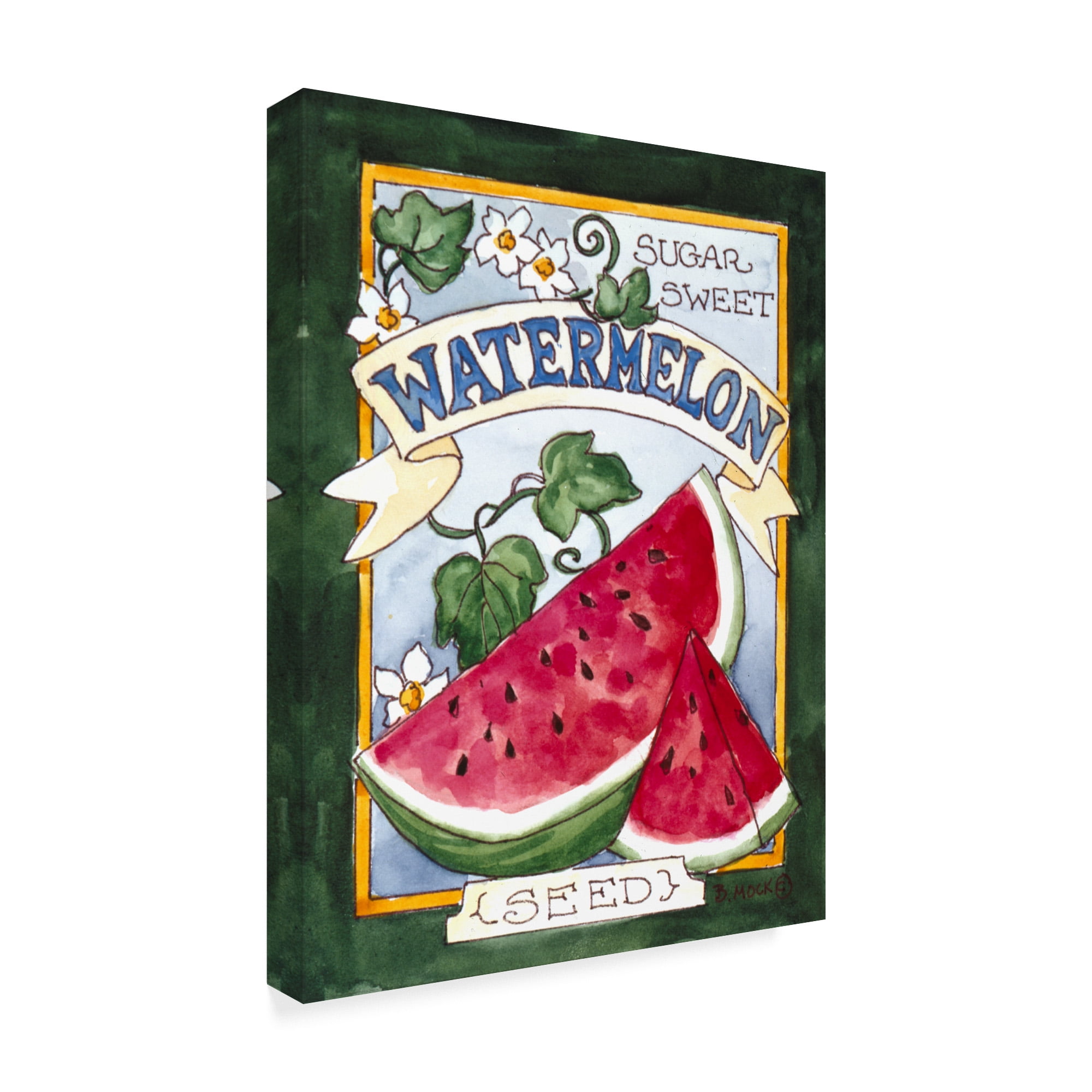 Trademark Fine Art 'Large Watermelon Seed Packet' Canvas Art by Barbara Mock