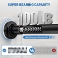 thumbnail image 5 of Shower Curtain Rod, 32-122 Inch Adjustable Closet Tension Rod Rust, No Drill Spring Shower Rod, Non-Slip Rustproof Telescopic Rod for Bathroom, Black, 5 of 8
