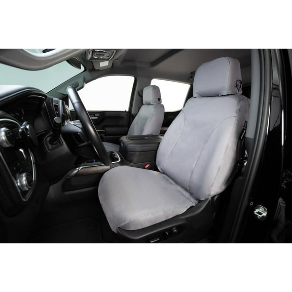 Covercraft Custom-Fit Rear-Second Seat Bench SeatSaver Seat Covers - Polycotton Fabric, Grey Fits select: 2011 ,2013 CHEVROLET SILVERADO K1500 LT