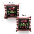 thumbnail image 1 of Funda de almohada navideña de Grinch de 18 x 18 pulgadas, funda de almohada navideña, decoración de ambiente festivo de invierno, regalo de Navidad, 1 of 6