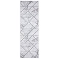 thumbnail image 1 of 2 x 7 ft. Brighton Bellucci Geometric Runner Rug, Silver, 1 of 1