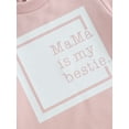 thumbnail image 5 of Toddler Baby Girls Summer Clothes Mama is My Bestie Print Short Sleeve T-shirt Tops Shorts Set Cute Infant Girl Outfits, 5 of 8