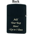 thumbnail image 2 of Zippo Lighter - Personalized Custom Message Engraved on Backside for Amendment Rated E Black Matte #Z5105, 2 of 6