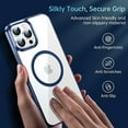 thumbnail image 5 of Entronix Magnetic Clear Case Compatible with iPhone 15 Plus, Soft Edges Transparent Cover, Navy Blue, 5 of 6
