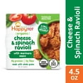 thumbnail image 3 of (4 pack) Happy Tot Organics, Cheese & Spinach Ravioli with Marinara Sauce Toddler Mealtime Bowl, 4.5 oz, 3 of 6