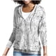 thumbnail image 5 of Heisall Womens Hoodies Spring Autumn Daily Wear Floral Print Raglan Sleeve Long Sleeve Fashion Casual Hooded with Pocket Zipper 2025 New Design Tops, 5 of 7