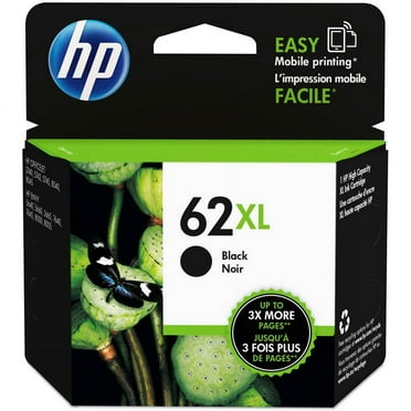 HP 62XL Original Inkjet Ink Cartridge, Black Pack, 600 Pages