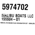 thumbnail image 4 of Malibu Boat Raised Engine Decals 5974702 | 6.2L HO 450 Red (Set of 3), 4 of 4
