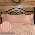 thumbnail image 5 of VHC Brands Sawyer Mill Ticking Striped Cotton Farmhouse King Bedding Accessory, 2 Piece Pillowcase Set 21x40, Red Country, 5 of 5