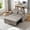 1: Light grey, variant on Harper & Bright Designs Pull Out Sofa Bed with Adjustable Backrest, 2 Seat Loveseat Chaise Lounge with USB Ports, Side Pockets, Cup Holders and 360°Swivel Phone Holder for Living Room, Light Grey