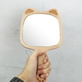 thumbnail image 3 of YAOMOBB Small Mirror Creative Makeup Mirror Compact Wooden Handle Design, 3 of 6
