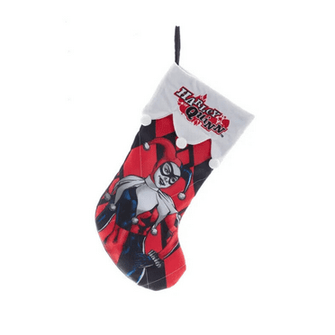 Batman Kurt Adler 19 Inch Harley Quinn Stocking, Red