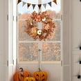 thumbnail image 4 of YIKA Halloween Decoration Halloween White Pumpkin Hydrangea And Berry Wreath Spooky And Elegant Decorative Piece F3Halloween Yard Decor, 4 of 9