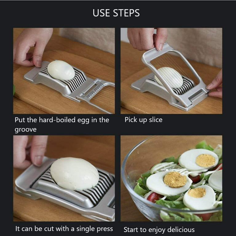 Egg Slicer for Hard Boiled Eggs, Stainless Steel Wire Multi-Purpose Egg  Slicer, Kitchen Utilities, Can Cut Eggs Bread Mushroom Soft Fruit - Yahoo  Shopping