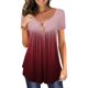 thumbnail image 4 of Puntoco Mujeres O-Cuello Manga Corta Gradiente Tirantes Hombro Camiseta tops Blusas Puntoco Puntoco-962, 4 of 8