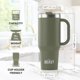 thumbnail image 3 of Vaso Greens Steel Beast de acero inoxidable 1250 ml, color verde militar, 3 of 7