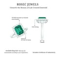 thumbnail image 5 of Rosec Jewels Certified Lab Grown Emerald Diamond Engagement Ring for Women - AAAA Grade Certified Emerald Cut Emerald Ring, 18K White Gold, US 11.50, 5 of 8