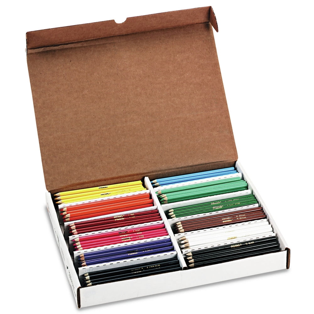 Prang Colored Woodcase pencl, 3.3 mm, 12 Asstd Colors, 288 pencl/Box -DIX82408