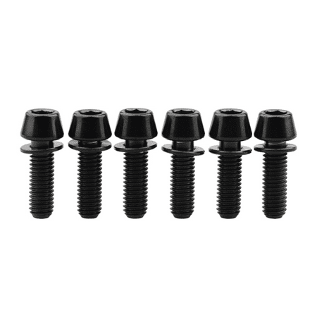 

Wanyifa Titanium Ti Allen Hex M5x16 18 20mm Tapered Head Bolt with Washer Screw for Bicycle Black M5x20mm 6 Pcs