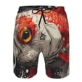 thumbnail image 3 of Balery Abstract Red Koi Fish Art Traje de Baño Estilo Hawaiano para Hombre, Shorts de Secado Rápido con Bolsillos-3X-Large, 3 of 6