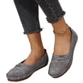 thumbnail image 2 of Women's Leather Soft-Soled Non-Slip Shoes,Womens Leather Lightweight Slip on Flat Walking Shoes,Comfortable Wide Round Toe Loafers for Work, Travel, Shopping and Everyday Wear 37, 2 of 8